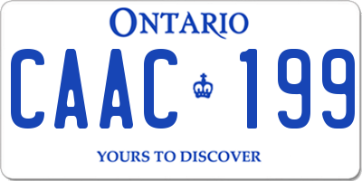 ON license plate CAAC199