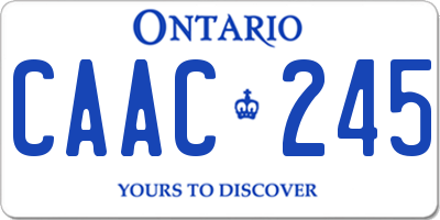 ON license plate CAAC245