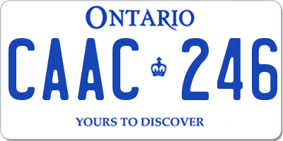 ON license plate CAAC246