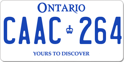 ON license plate CAAC264