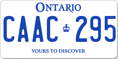 ON license plate CAAC295