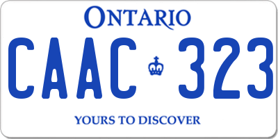 ON license plate CAAC323