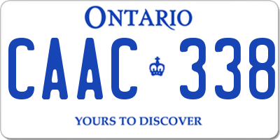 ON license plate CAAC338