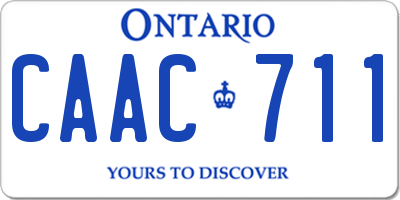 ON license plate CAAC711