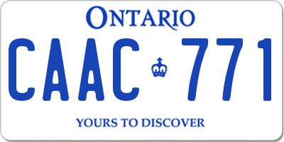 ON license plate CAAC771