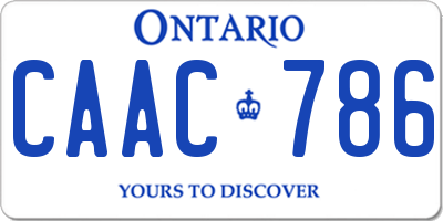 ON license plate CAAC786