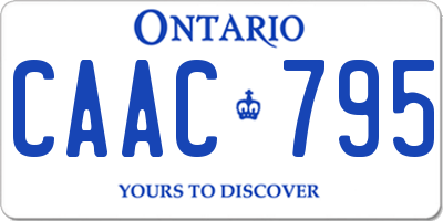 ON license plate CAAC795