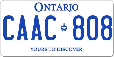 ON license plate CAAC808