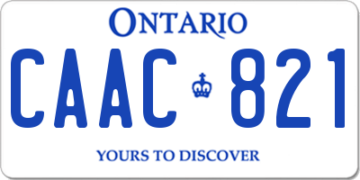 ON license plate CAAC821