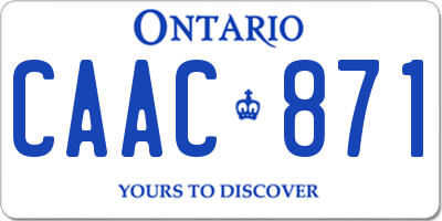 ON license plate CAAC871