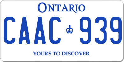 ON license plate CAAC939