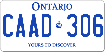 ON license plate CAAD306