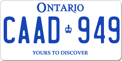 ON license plate CAAD949