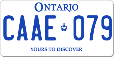 ON license plate CAAE079