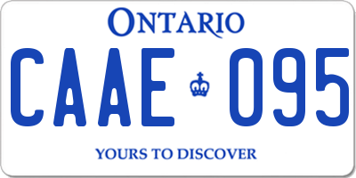 ON license plate CAAE095