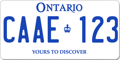 ON license plate CAAE123