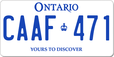 ON license plate CAAF471