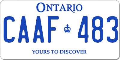 ON license plate CAAF483