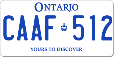 ON license plate CAAF512