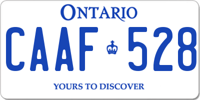 ON license plate CAAF528