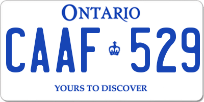 ON license plate CAAF529