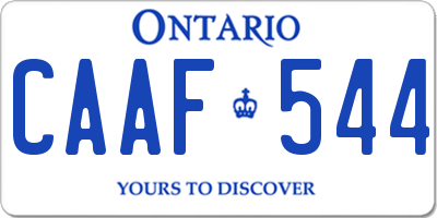 ON license plate CAAF544