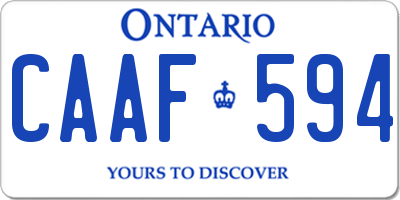 ON license plate CAAF594