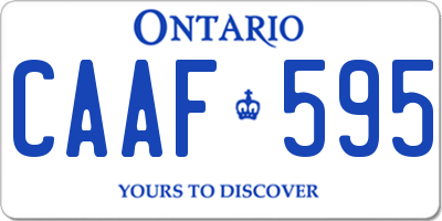 ON license plate CAAF595