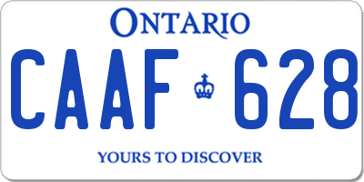 ON license plate CAAF628