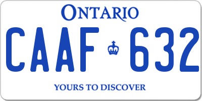 ON license plate CAAF632