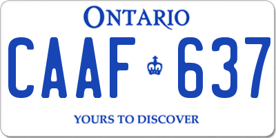 ON license plate CAAF637