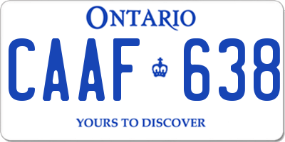 ON license plate CAAF638