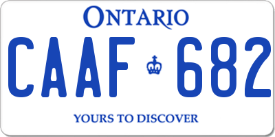 ON license plate CAAF682