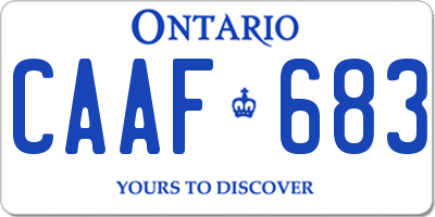 ON license plate CAAF683