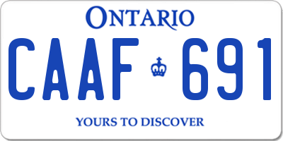 ON license plate CAAF691