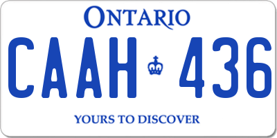 ON license plate CAAH436