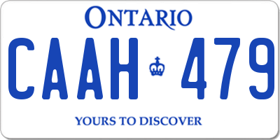 ON license plate CAAH479