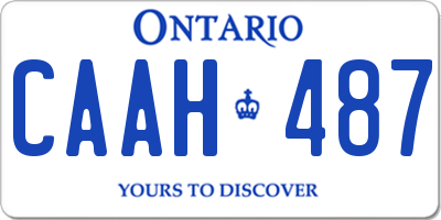 ON license plate CAAH487