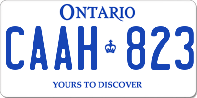 ON license plate CAAH823