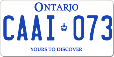 ON license plate CAAI073