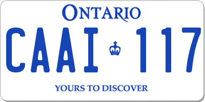 ON license plate CAAI117