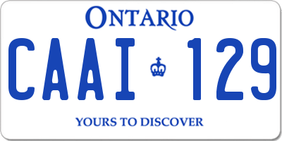 ON license plate CAAI129