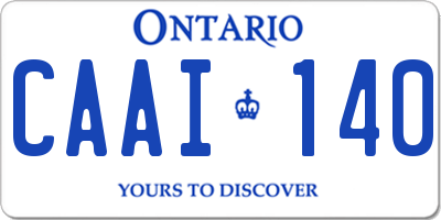 ON license plate CAAI140