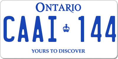 ON license plate CAAI144