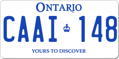 ON license plate CAAI148