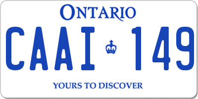 ON license plate CAAI149