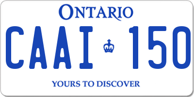 ON license plate CAAI150