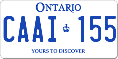 ON license plate CAAI155