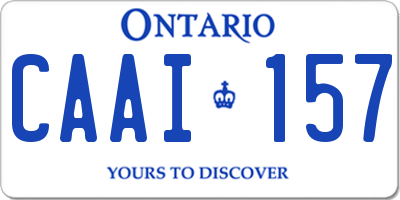 ON license plate CAAI157