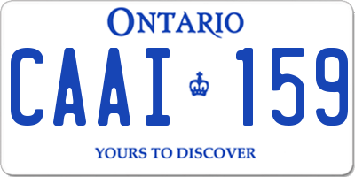 ON license plate CAAI159